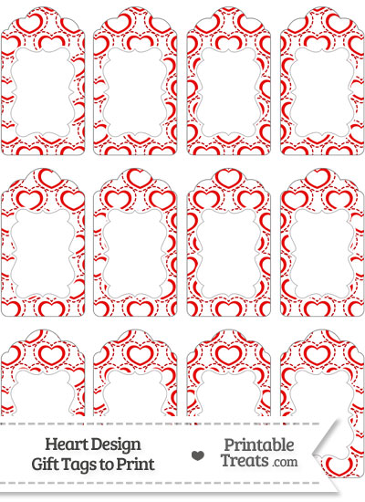Red Heart Design Gift Tags from PrintableTreats.com