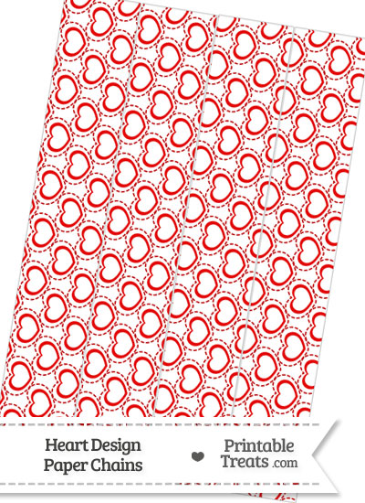 Red Heart Design Paper Chains from PrintableTreats.com
