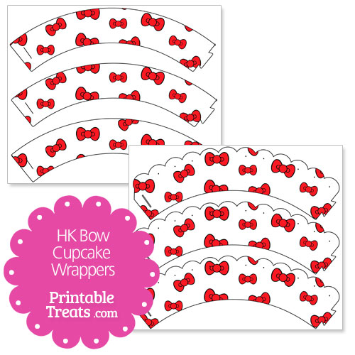 red hello kitty bow cupcake wrappers