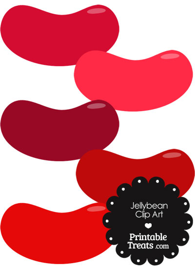 Red Jellybean Clipart from PrintableTreats.com