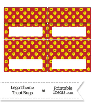 Red Lego Theme Treat Bag Toppers from PrintableTreats.com