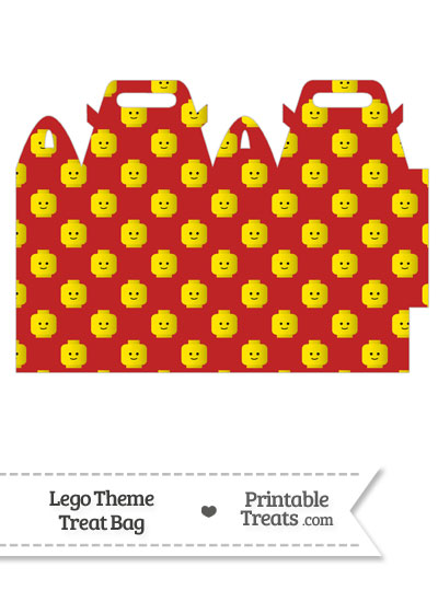 Red Lego Theme Treat Bag from PrintableTreats.com