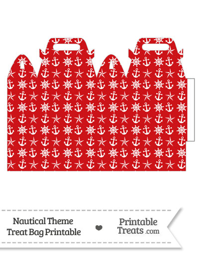 Red Nautical Treat Bag from PrintableTreats.com