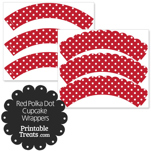 red polka dot cupcake wrappers