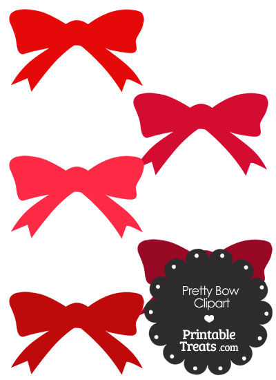 Red Pretty Bow Clipart from PrintableTreats.com