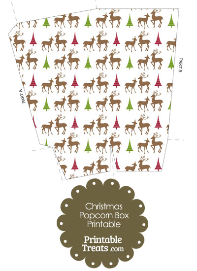 Reindeer Popcorn Box from PrintableTreats.com