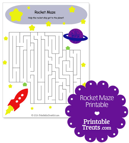 rocket maze printable