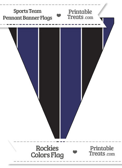 Rockies Colors Pennant Banner Flag from PrintableTreats.com