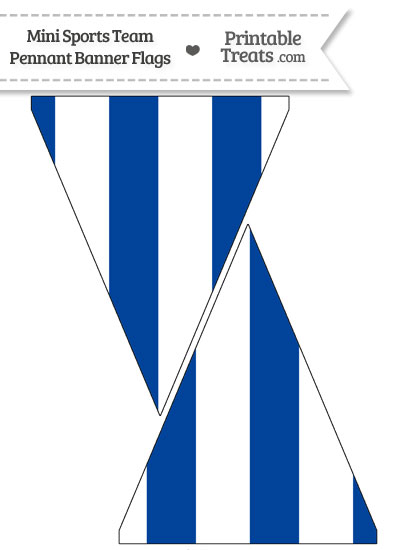Royals Colors Mini Pennant Banner Flags from PrintableTreats.com