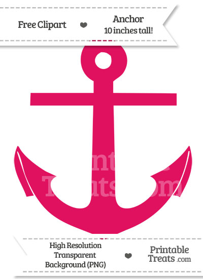 Ruby Pink Anchor Clipart from PrintableTreats.com