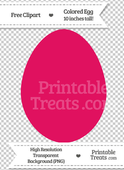 Ruby Pink Egg Clipart from PrintableTreats.com