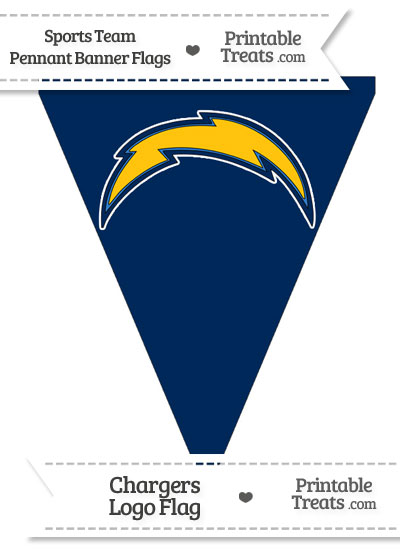 San Diego Chargers Pennant Banner Flag from PrintableTreats.com