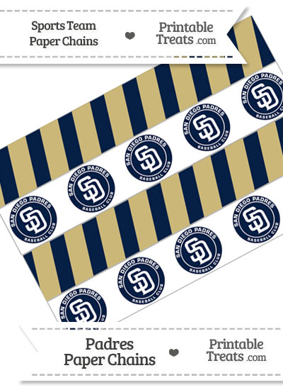 San Diego Padres Paper Chains from PrintableTreats.com