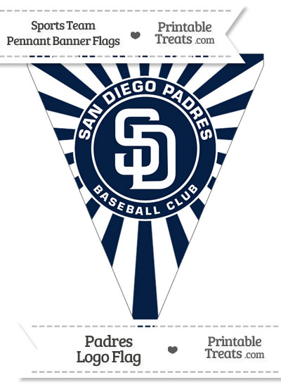 San Diego Padres Pennant Banner Flag from PrintableTreats.com