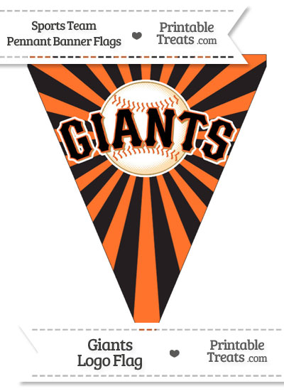 San Francisco Giants Pennant Banner Flag from PrintableTreats.com