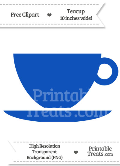 Sapphire Blue Teacup Clipart from PrintableTreats.com