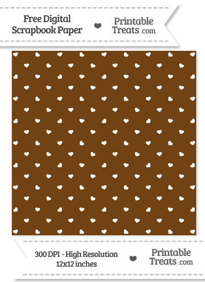 Sepia Mini Hearts Digital Paper from PrintableTreats.com