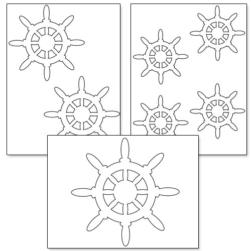 ship steering wheel template