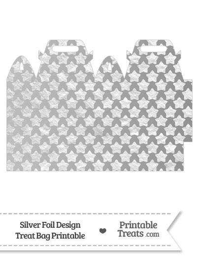 Silver Foil Stars Treat Bag from PrintableTreats.com
