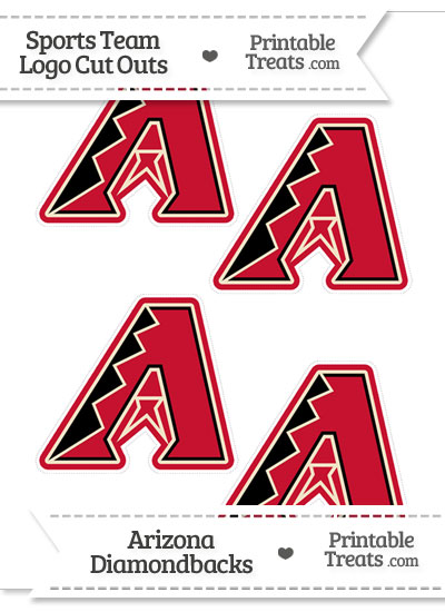 Small Arizona Diamondbacks Logo Cut Outs from PrintableTreats.com