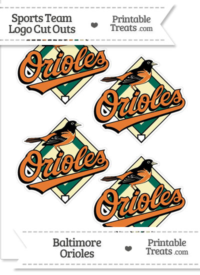 Small Baltimore Orioles Logo Cut Outs from PrintableTreats.com