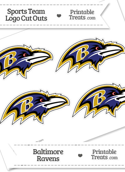 Small Baltimore Ravens Logo Cut Outs from PrintableTreats.com