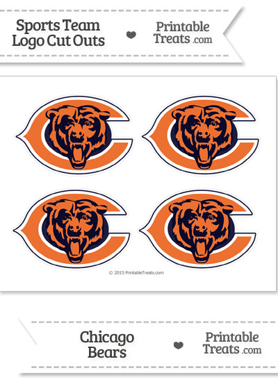 Small Chicago Bears Logo Cut Outs from PrintableTreats.com