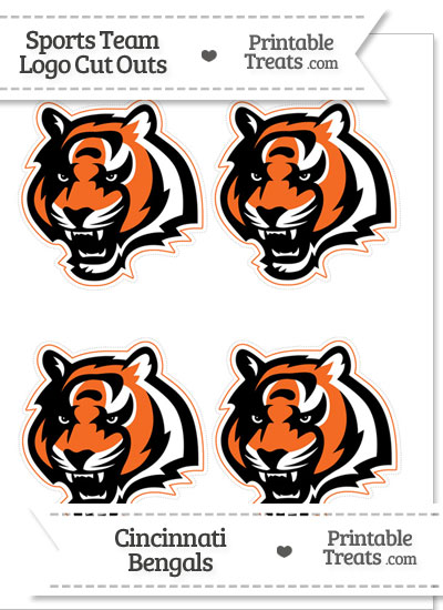 Small Cincinnati Bengals Logo Cut Outs from PrintableTreats.com