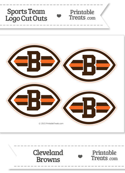 Small Cleveland Browns Logo Cut Outs from PrintableTreats.com