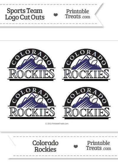Small Colorado Rockies Logo Cut Outs from PrintableTreats.com
