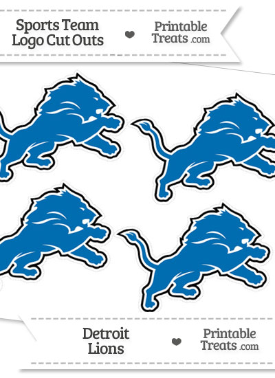 Small Detroit Lions Logo Cut Outs from PrintableTreats.com