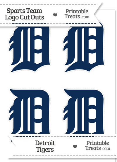 Small Detroit Tigers Logo Cut Outs from PrintableTreats.com