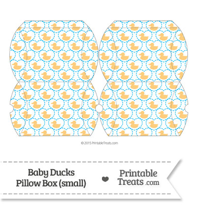 Small Light Orange Baby Ducks Pillow Box from PrintableTreats.com