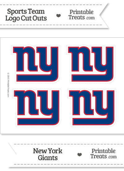 Small New York Giants Logo Cut Outs from PrintableTreats.com