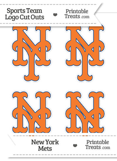 Small New York Mets Logo Cut Outs from PrintableTreats.com