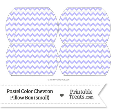 Small Pastel Purple Chevron Pillow Box from PrintableTreats.com