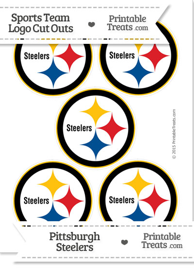 Small Pittsburgh Steelers Logo Cut Outs from PrintableTreats.com