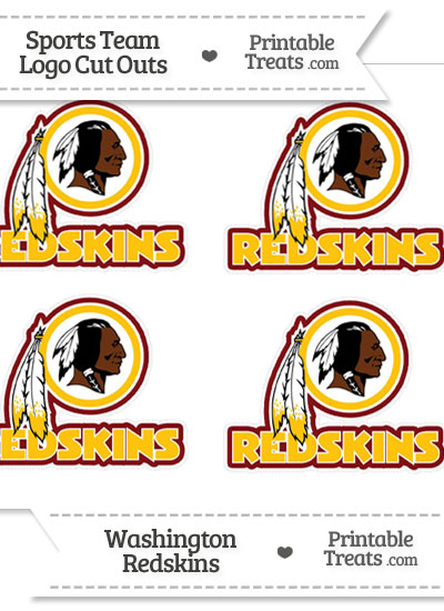 Small Washington Redskins Logo Cut Outs from PrintableTreats.com