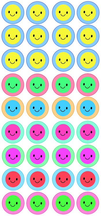 smiley face cupcake toppers