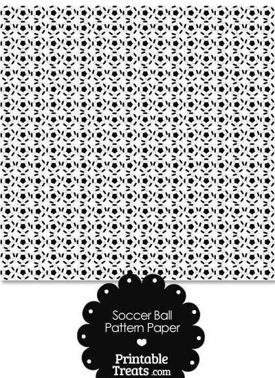 Soccer Ball Pattern Digital Scrapbook Paper from PrintableTreats.com