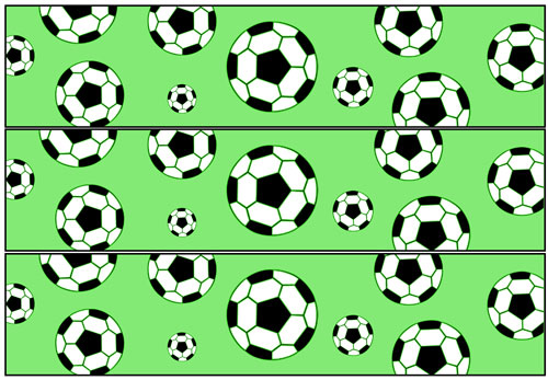 soccer party water bottle labels