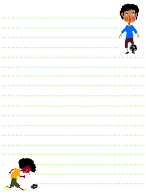 soccer player stationery