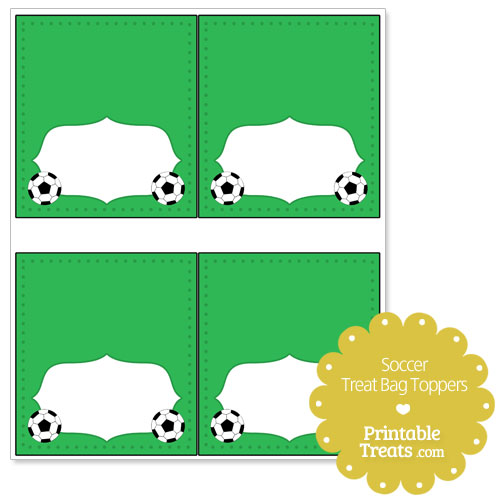 soccer treat bag toppers