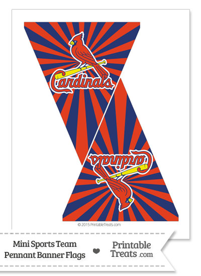 St Louis Cardinals Mini Pennant Banner Flags from PrintableTreats.com