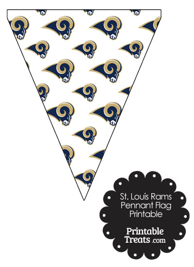 St Louis Rams Logo Pennant Banners from PrintableTreats.com