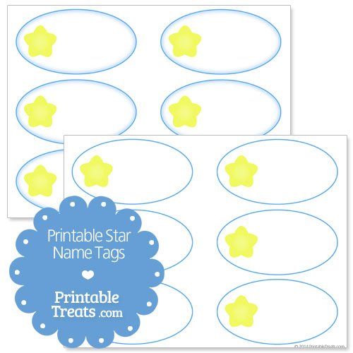 star name tag printable