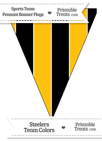 Steelers Colors Pennant Banner Flag from PrintableTreats.com
