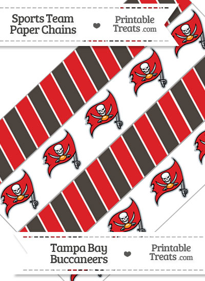 Tampa Bay Buccaneers Paper Chains from PrintableTreats.com