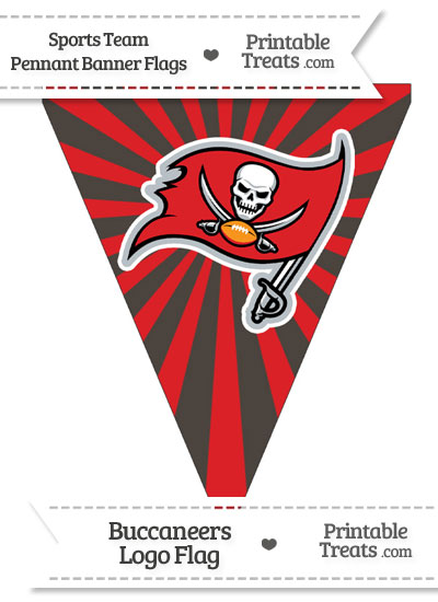 Tampa Bay Buccaneers Pennant Banner Flag from PrintableTreats.com