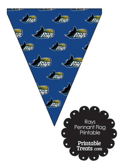 Tampa Bay Rays Baseball Pennant Banners from PrintableTreats.com